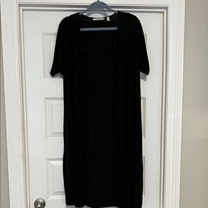 Cyrus Black Ribbed Duster size L